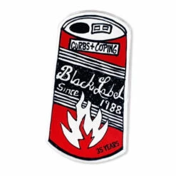 Black Label Skateboards 35 Years Can Lapel Pin Badge
