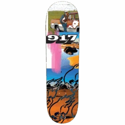 917 Art Skull Skateboard Deck - 8.38