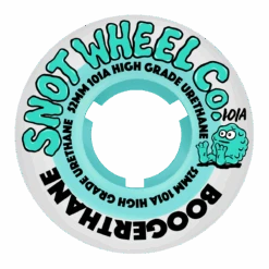 Snot Wheel Co 52mm 101A Team Skateboard Wheels - White/Teal Core