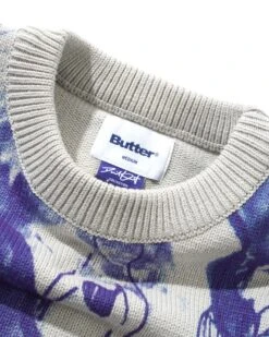 Butter Goods Davide Knit Sweater - Grey -Baker Store DavideKnitSweaterGrey3