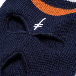 Deathwish Skateboards Gang Logo Ski Mask - Navy/Orange -Baker Store DeathwishSkateboardsGangLogoSkiMask NavyOrangecloseup