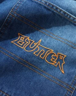 Butter Goods Encounter Denim Shorts - Washed Slub Blue -Baker Store EncounterDenimShortsWashedSlubBlue3