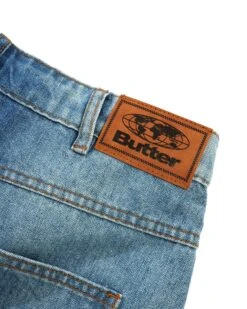 Butter Goods Encounter Denim Shorts - Washed Slub Blue -Baker Store EncounterDenimShortsWashedSlubBlue4
