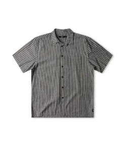 Former Reynolds Stripe Short Sleeve Shirt - Black