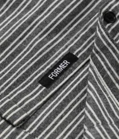 Former Reynolds Stripe Short Sleeve Shirt - Black -Baker Store FORMER Q1.25 Fsh 25108 ReynoldsStripeSsShirt Black 6