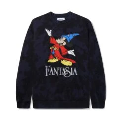 Butter Goods X Fantasia Crewneck Sweatshirt - Navy Tie Dye