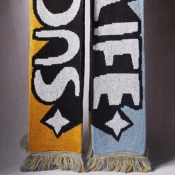 Kid Acne "Such Is Life" Limited Edition Scarf - Mustard Yellow/Dusty Blue