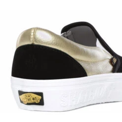 Vans X Shake Junt Slip-On Pro Shoes - Black/Metallic Gold/White -Baker Store NewProject 5