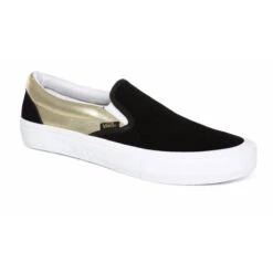 Vans X Shake Junt Slip-On Pro Shoes - Black/Metallic Gold/White -Baker Store NewProject 4d709e45 5860 457b b96a 17ca3286be91