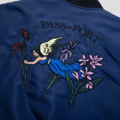 Pass-Port Gardening Satin Jacket - Navy -Baker Store Pass Port Gardening jacket satin navy 4