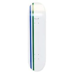 Skateboard Cafe Stripe Skateboard Deck (White/Royal/Emerald) - 8.38
