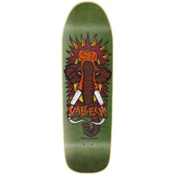 New Deal Mike Vallely Mammoth Skateboard Deck Green Stain - 9.5