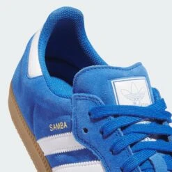 Adidas Skateboarding Samba ADV Skateboarding Shoes - Blue Bird / Cloud White / Gold Metallic -Baker Store adidas samba adv blue bird 8