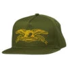 Anti Hero Basic Eagle Snapback Cap - Sage / Gold