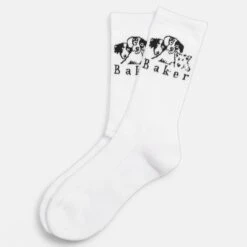 Baker Where My Dogs At Socks - White