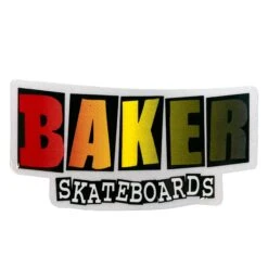 Baker Skateboards - Brand Logo Gradient Sticker - Red-Yellow