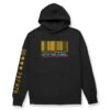 Black Label Barcode Pullover Hoodie - Black -Baker Store black label barcode black pullove hoodie blackr