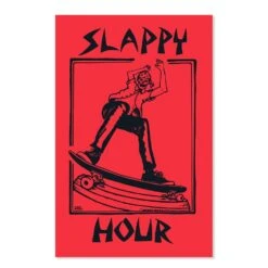 Black Label Skateboards Slappy Hour Possessed To Slap Sticker - Various Colours -Baker Store black label slappy hour stickers red