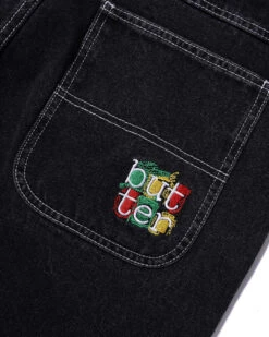 Butter Goods Scribble Denim Pants - Flat Black -Baker Store butter goods scribble denim flat black 5