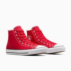 Converse CONS Chuck Taylor All Stars Pro Hi Skate Shoes - Red / White -Baker Store converse ctas red 3