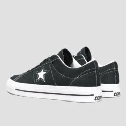 Converse CONS One Star Pro Ox Skateboarding Shoes - Black / White -Baker Store converse one star pro black 5