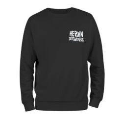 Heroin Skateboards Curb Killer Crewneck Sweatshirt - Black