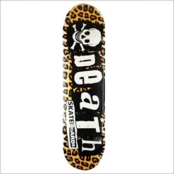 Death Skateboards Leopard Punk Skateboard Deck 8.25