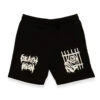 Deathwish Spookies Sweat Shorts - Black -Baker Store deathwish skateboards spookies sweat shorts black