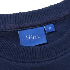 Helas Negative Crewneck - Grey / Navy -Baker Store helas negative crewneck heather grey navy 3
