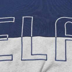 Helas Negative Crewneck - Grey / Navy -Baker Store helas negative crewneck heather grey navy 4
