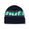 HUF Continual Cuff Beanie- Navy -Baker Store huf continual cuff beanie navy 1