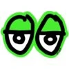 Krooked Skateboards - Eyes Sticker - Green -Baker Store krooked eyes green