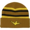Krooked Cuff Beanie Bird Lightening - Tan / Yellow / Black -Baker Store krooked skateboards cuff beanie bird lightening tan yellow black