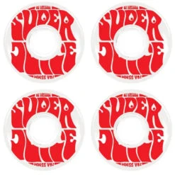 OJ Wheels Mini Super Juice 78A Skateboard Wheels White With Red Graphic- 55mm
