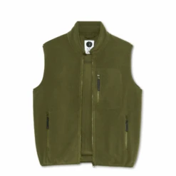 Polar Skate Co Basic Fleece Vest - Army Green