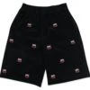 Sex Skateboards Mini Sex Logo Straight Fit Corduroy Shorts - Black