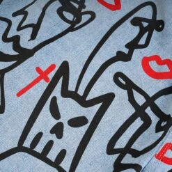 Sex Skateboards Luigis Baggy Fit Denim Shorts - Blue -Baker Store sex luigis shorts blue 4