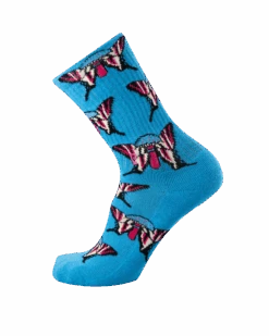 Psockadelic Shroom Butterfly 2 Socks - Blue