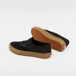 Vans Skate Authentic Skate Shoes - Black / Black /Gum -Baker Store vans skate authentic shoes black gum 4